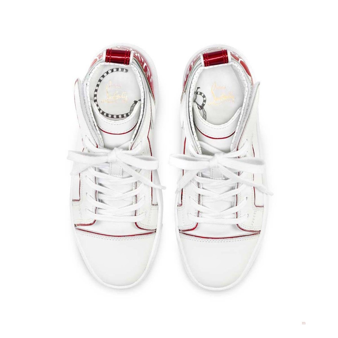 Christian Louboutin Funnytopi Boys' High Top Sneakers Red | PXBIFM923