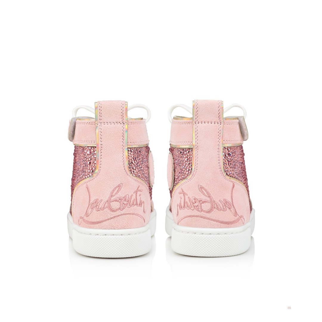 Christian Louboutin Funnytopi Strass Girls' High Top Sneakers Pink | LPDYBK649