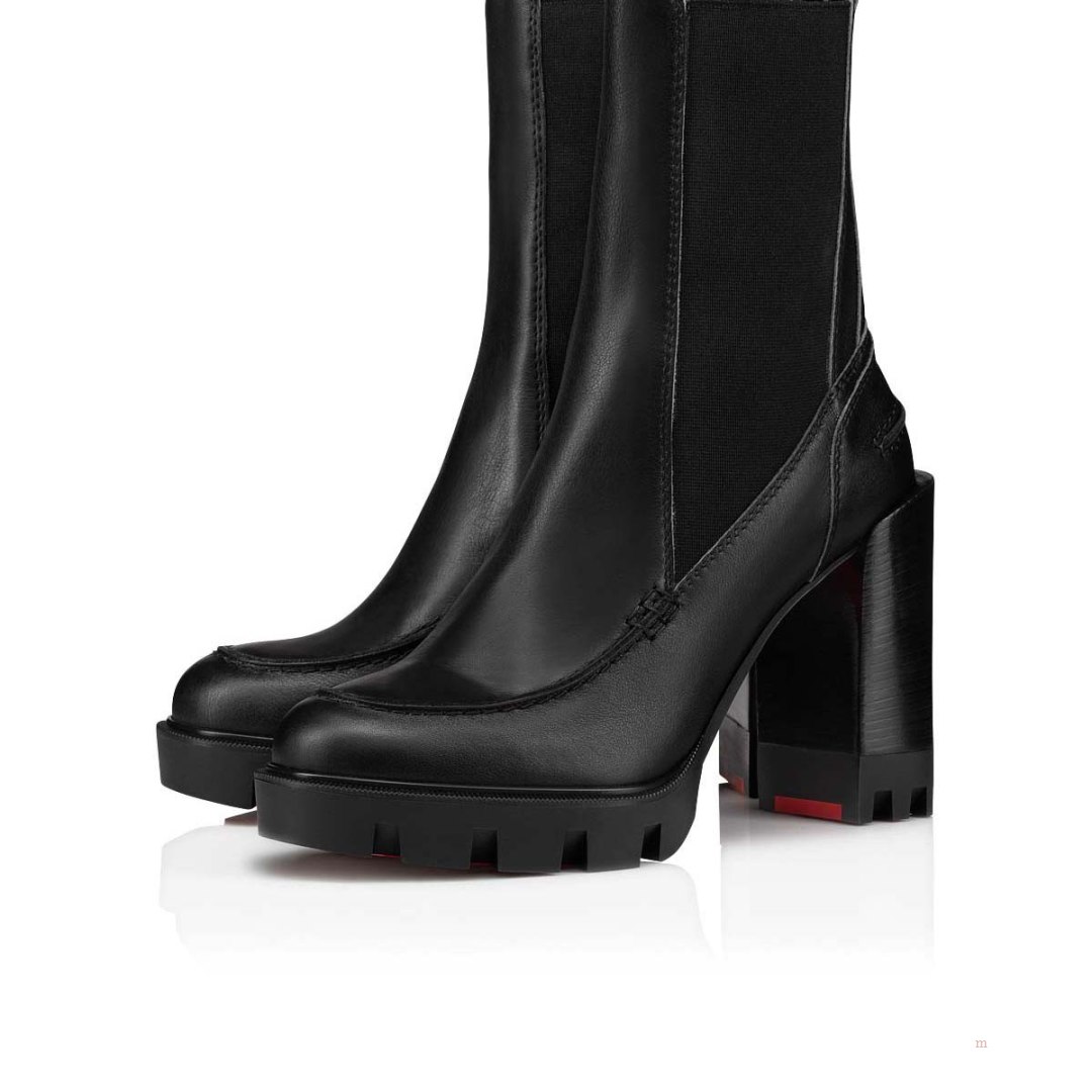 Christian Louboutin Glory Booty Women's Leather Boots Black | UDJKYM283