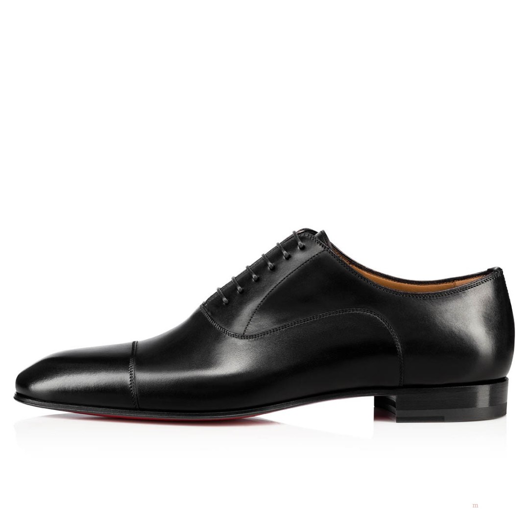 Christian Louboutin Greggo Men's Lace Up Shoes Black | HPBIGC869