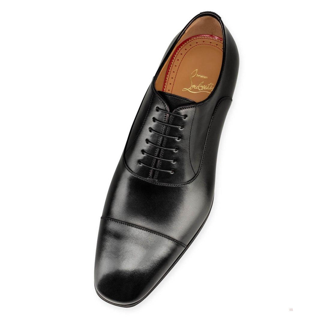 Christian Louboutin Greggo Men's Lace Up Shoes Black | HPBIGC869