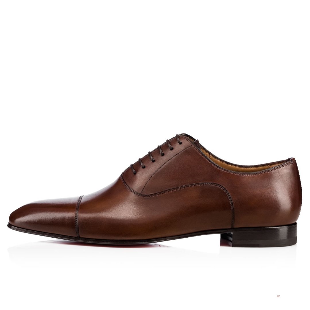 Christian Louboutin Greggo Men's Lace Up Shoes Brown | IZBGTN289