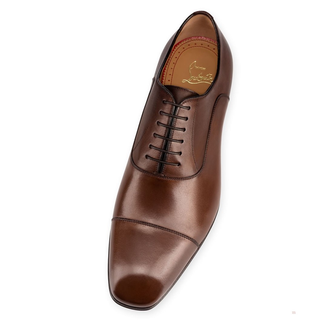 Christian Louboutin Greggo Men's Lace Up Shoes Brown | IZBGTN289