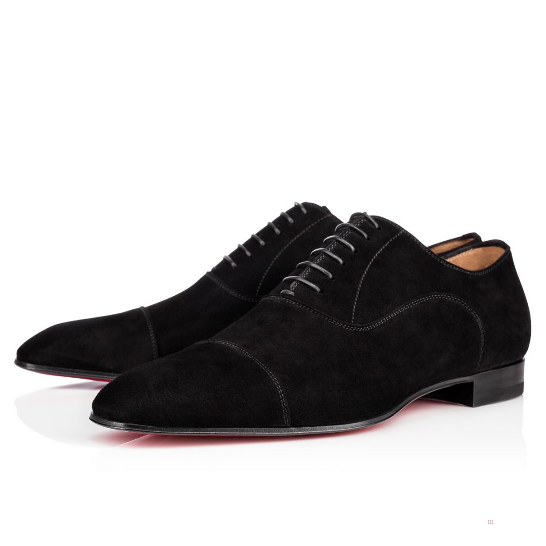 Christian Louboutin Greggo Men\'s Lace Up Shoes Black | KCNTQR789