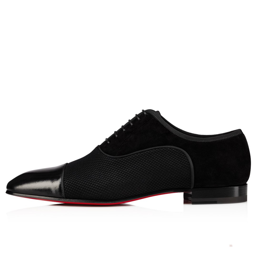 Christian Louboutin Greggo Men's Lace Up Shoes Black | PEJCTW412