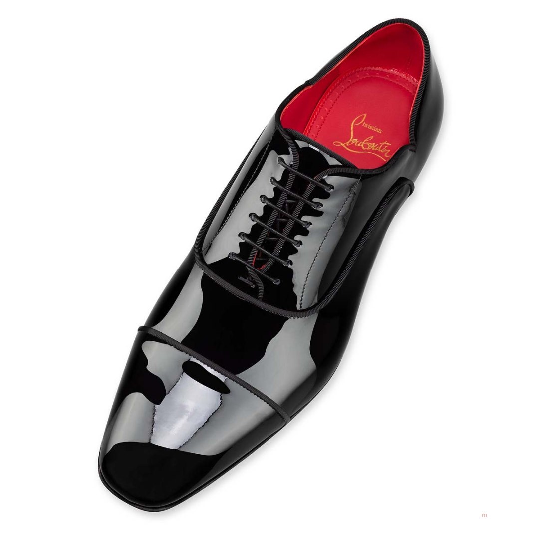 Christian Louboutin Greggy Chick Men's Lace Up Shoes Black | IRVQPF721