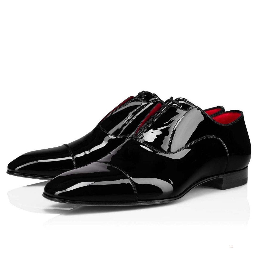 Christian Louboutin Greghost Men's Lace Up Shoes Black | IMPEXY384