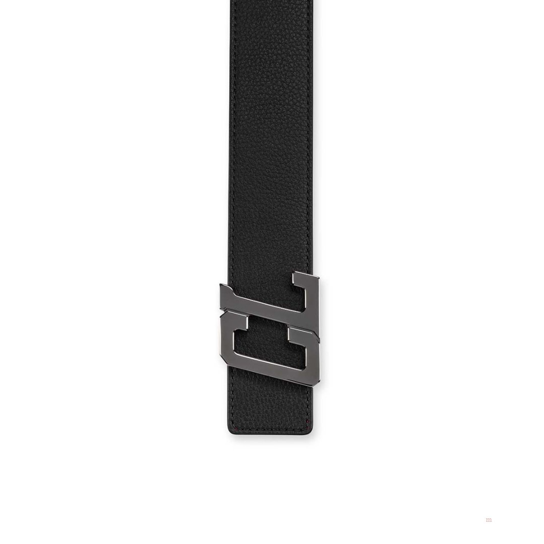 Christian Louboutin Happy Rui CL Logo Men's Belt Black | FRGJHP725