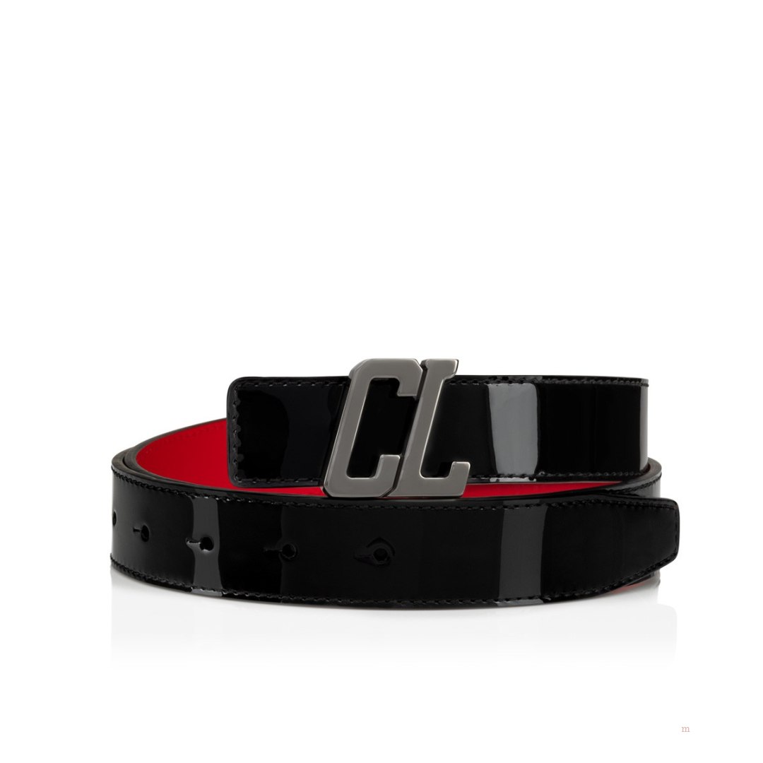 Christian Louboutin Happy Rui CL Logo belt Men\'s Belt Black | AMJKRO142