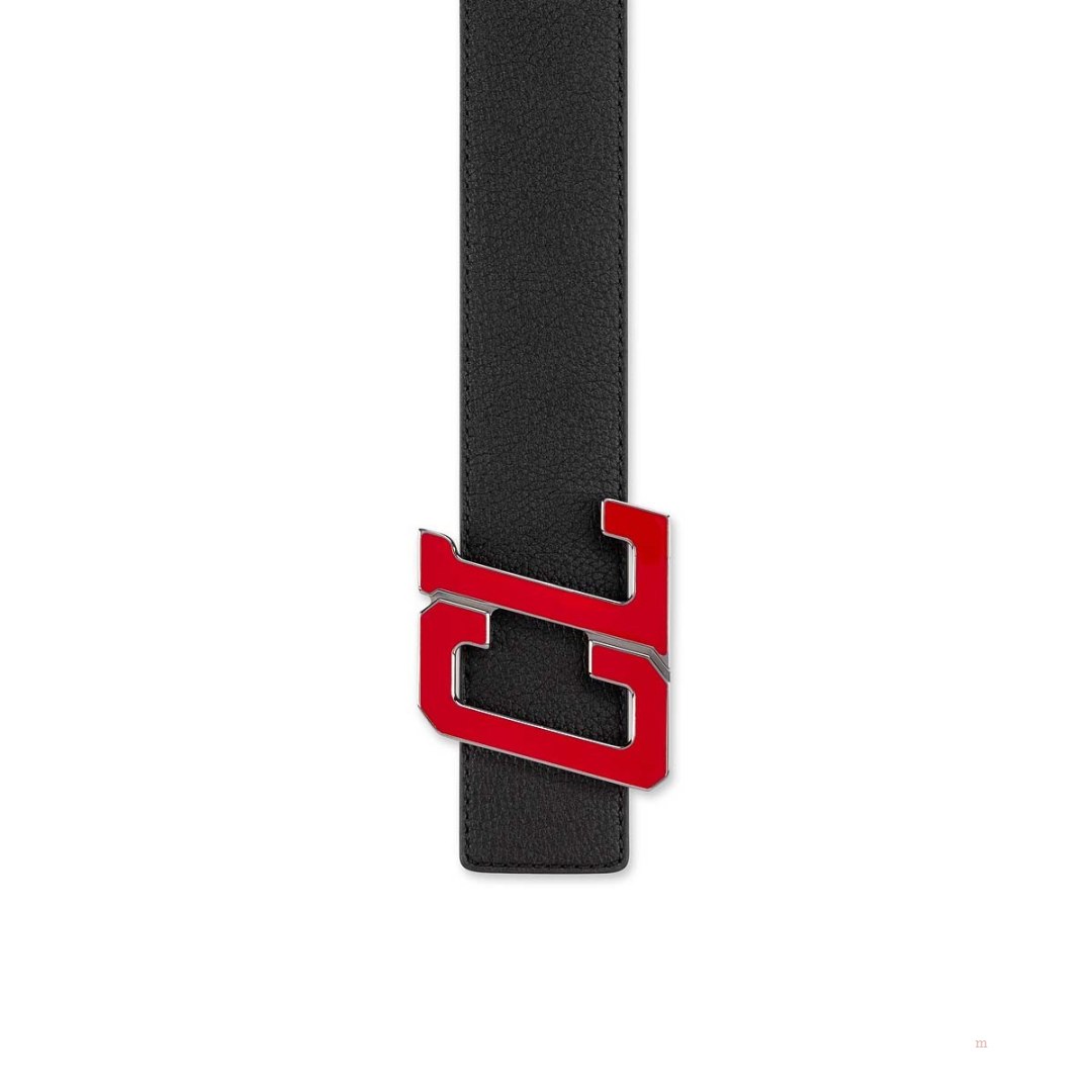 Christian Louboutin Happy Rui CL Logo belt Men's Belt Black | OLFVPN607