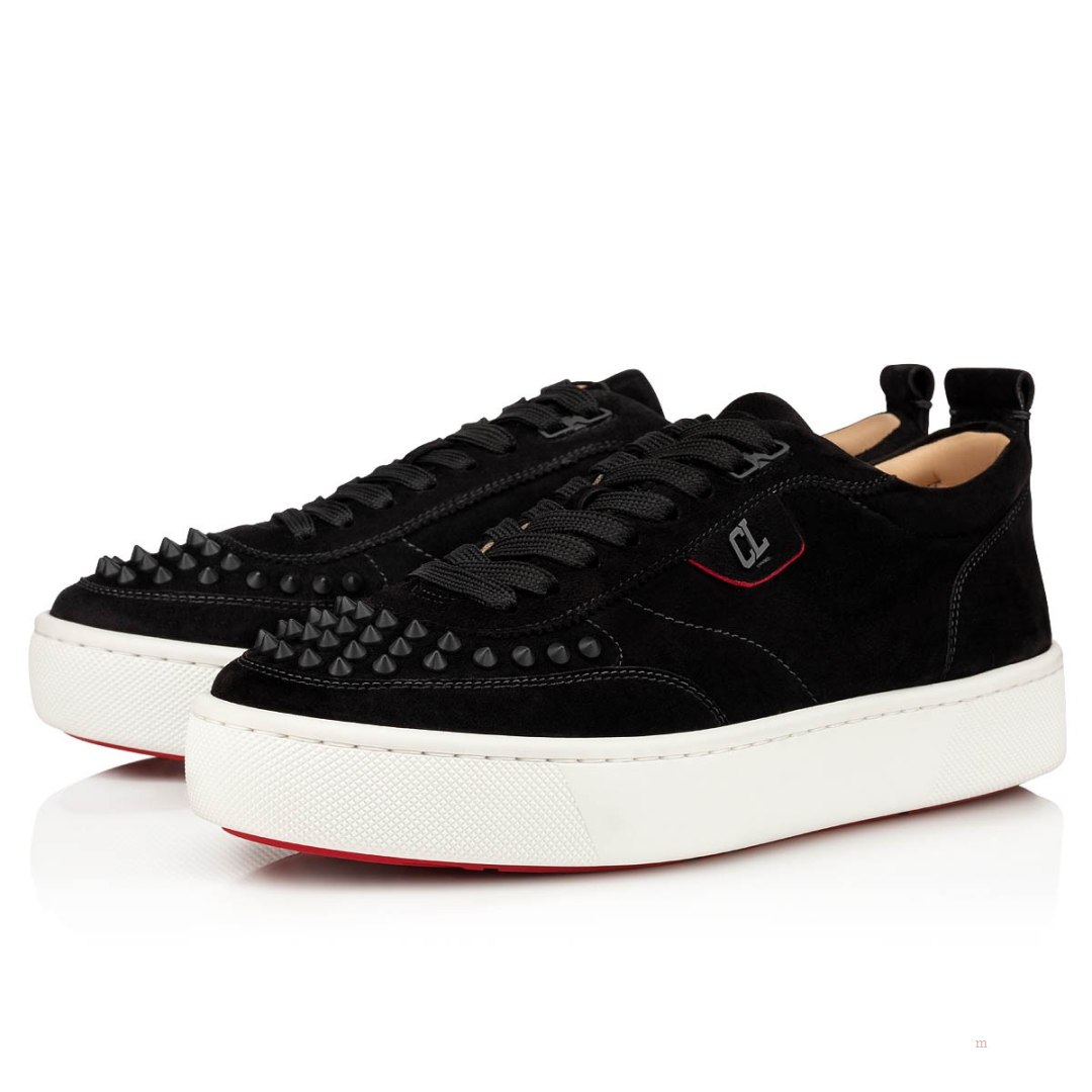 Christian Louboutin Happyrui Spikes Men's Sneakers Black | SHBKAN827