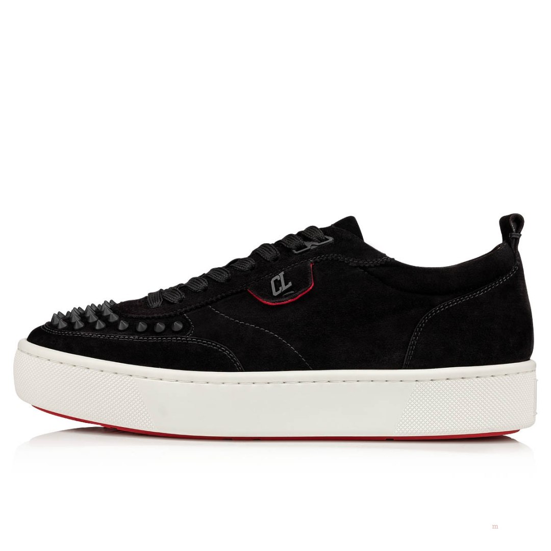 Christian Louboutin Happyrui Spikes Men's Sneakers Black | SHBKAN827