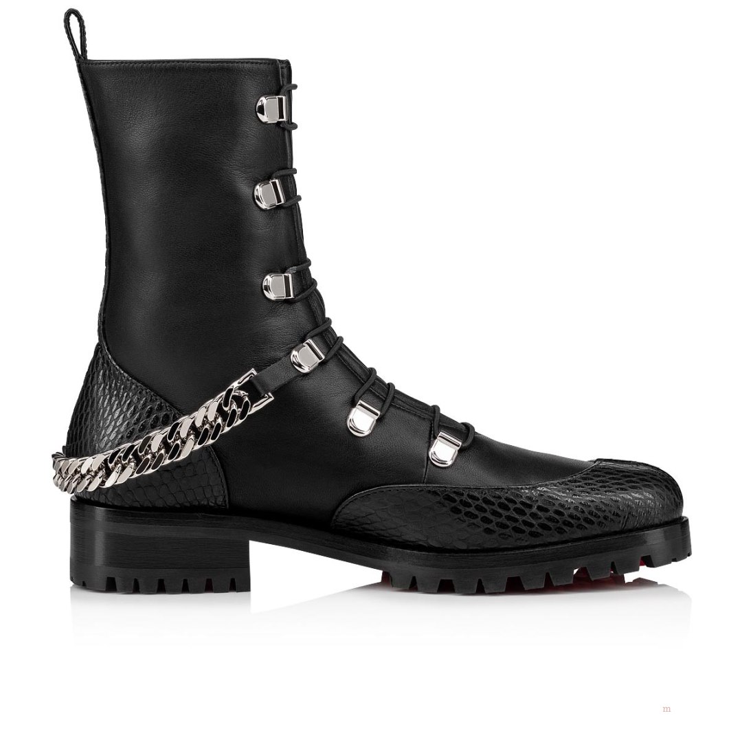 Christian Louboutin Horse Guarda Women's Lace Up Boots Black | AKCXRT165