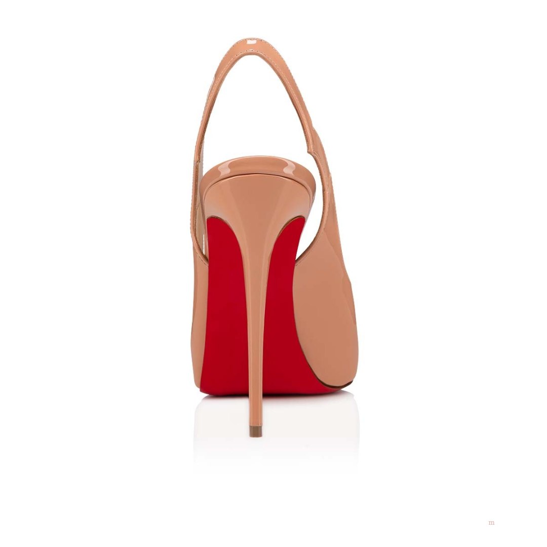 Christian Louboutin Hot Chick Sling Alta Women's Pumps Beige | JVWRGT745