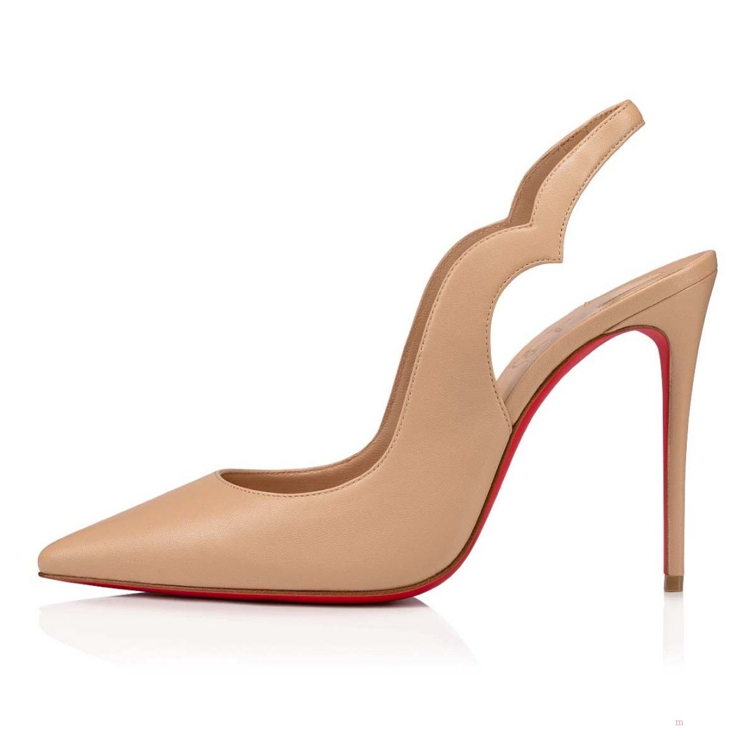 Christian Louboutin Hot Chick Sling Women's Pumps Beige | RFLIWD819