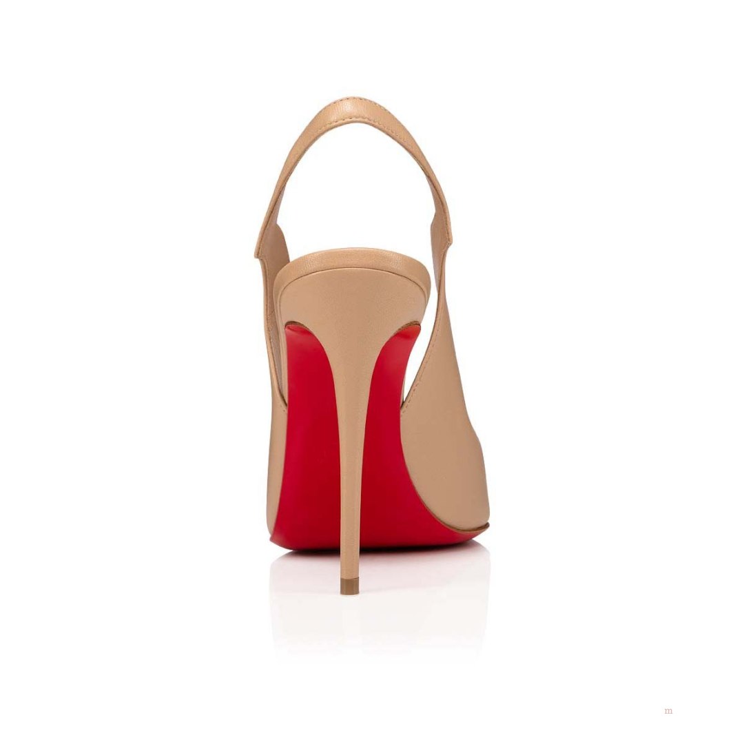 Christian Louboutin Hot Chick Sling Women's Pumps Beige | RFLIWD819