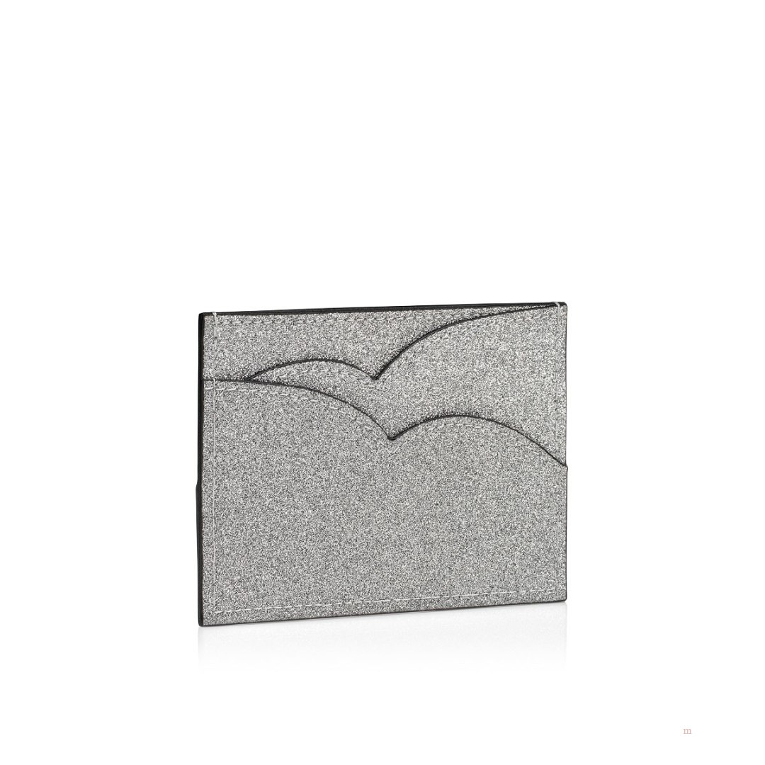 Christian Louboutin Hot Chick card holder Women's Card Holder Silver | EOLQHM905