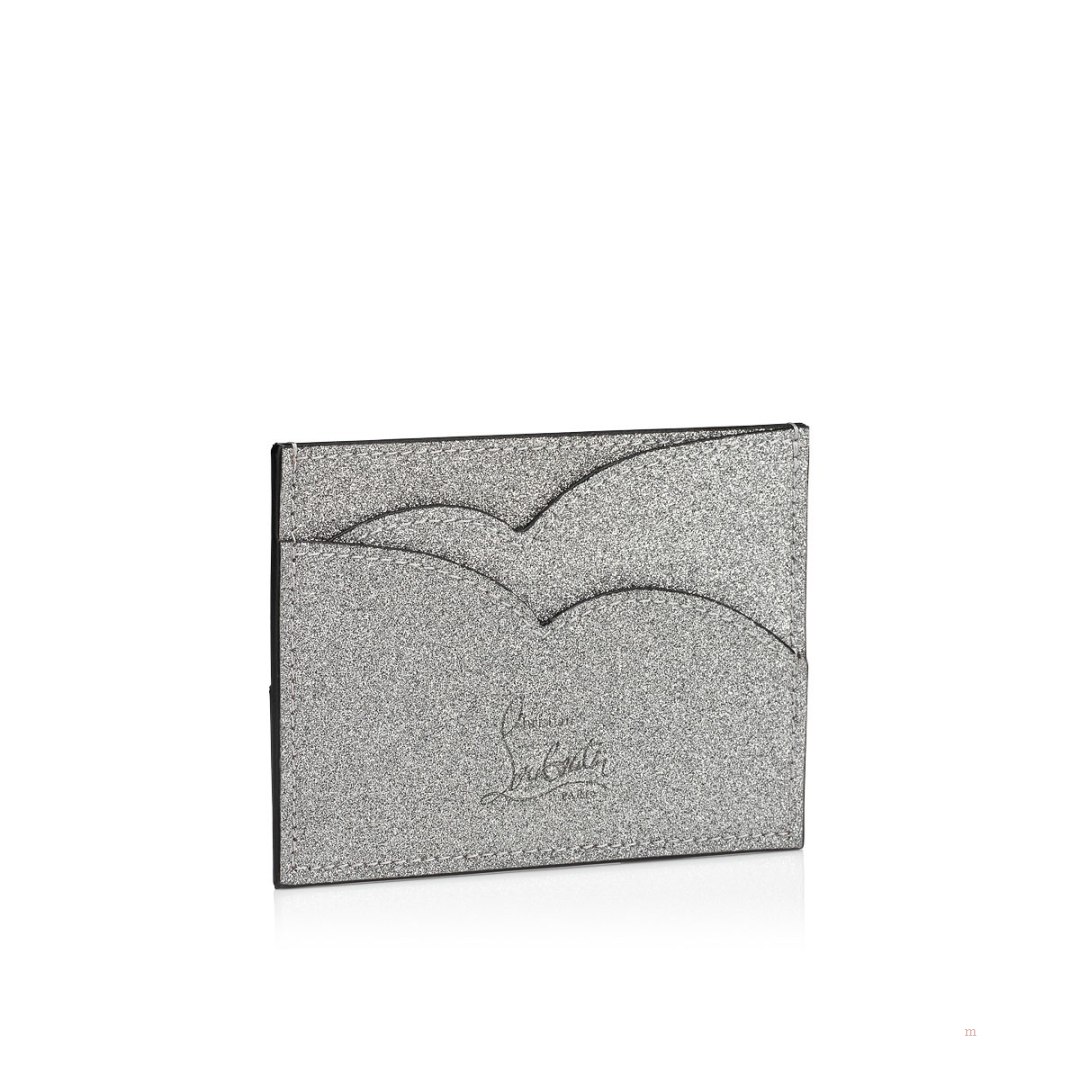 Christian Louboutin Hot Chick card holder Women's Card Holder Silver | EOLQHM905