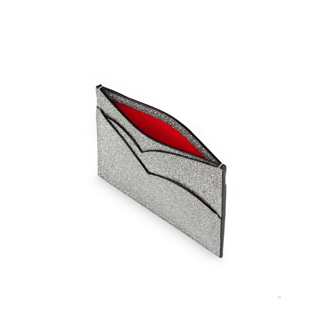 Christian Louboutin Hot Chick card holder Women's Card Holder Silver | EOLQHM905