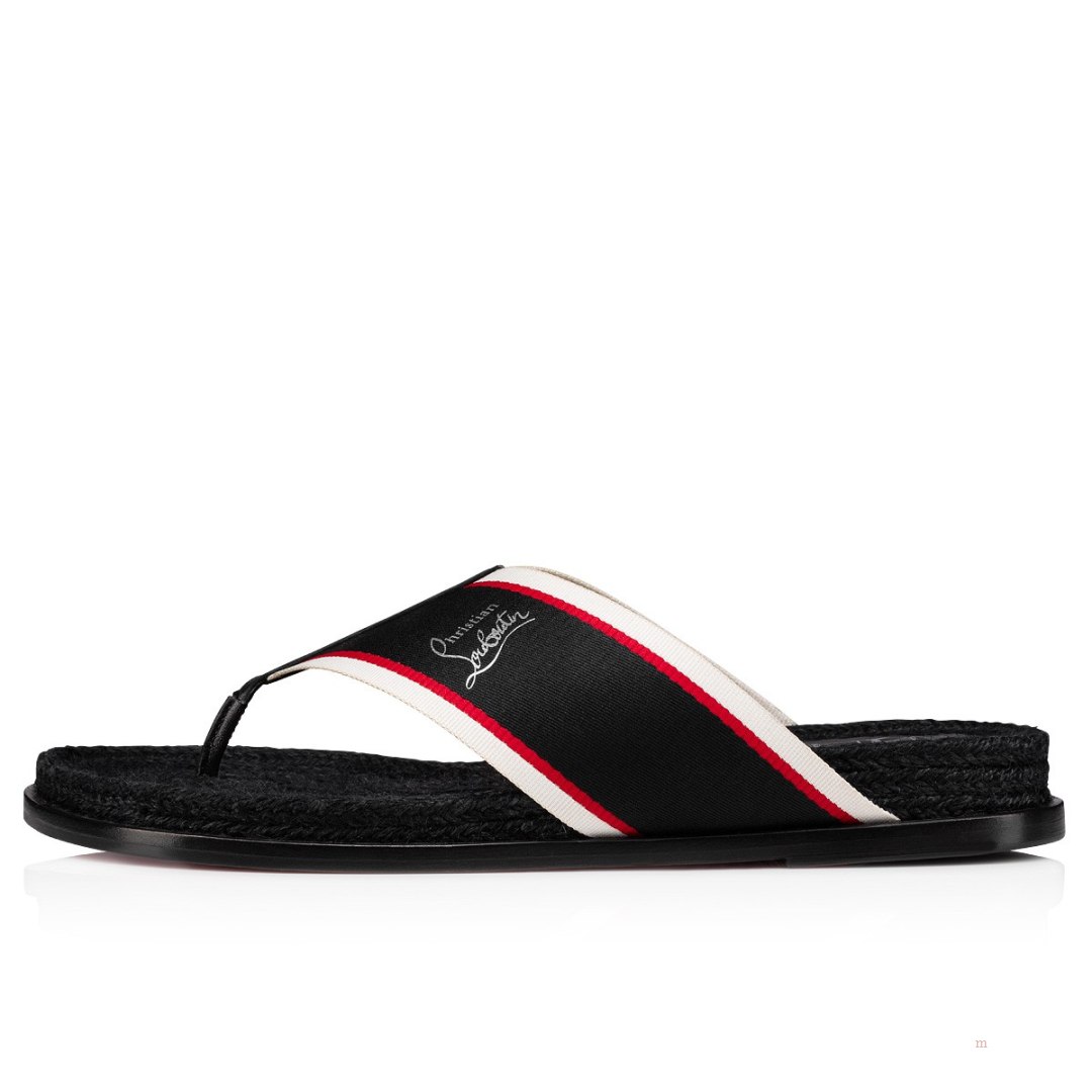 Christian Louboutin Hot Flip Men's Flip Flops Black | NBKYPT402