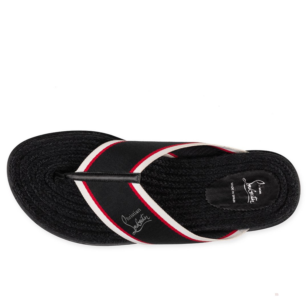 Christian Louboutin Hot Flip Men's Flip Flops Black | NBKYPT402