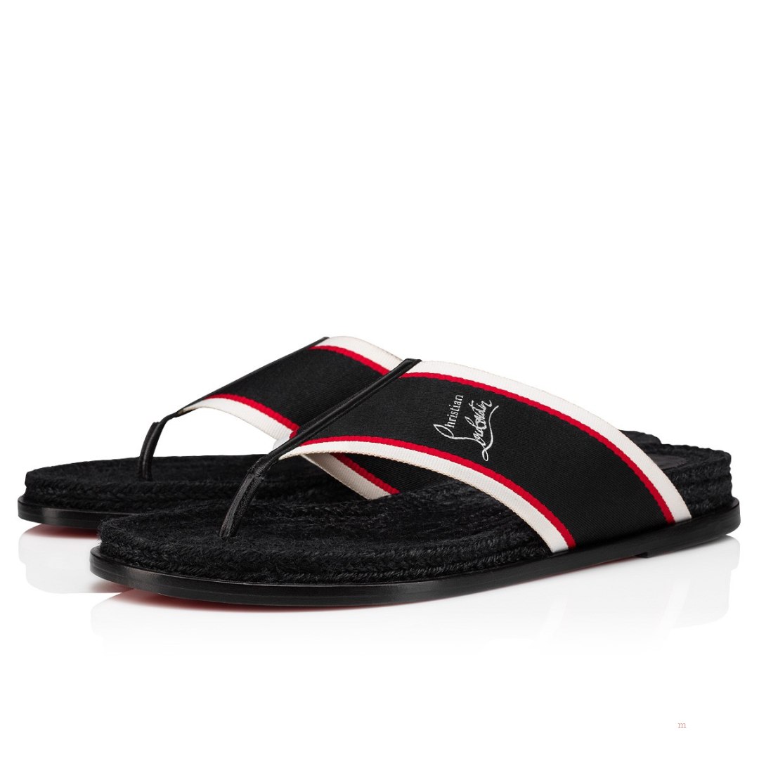 Christian Louboutin Hot Flip Men\'s Flip Flops Black | NBKYPT402