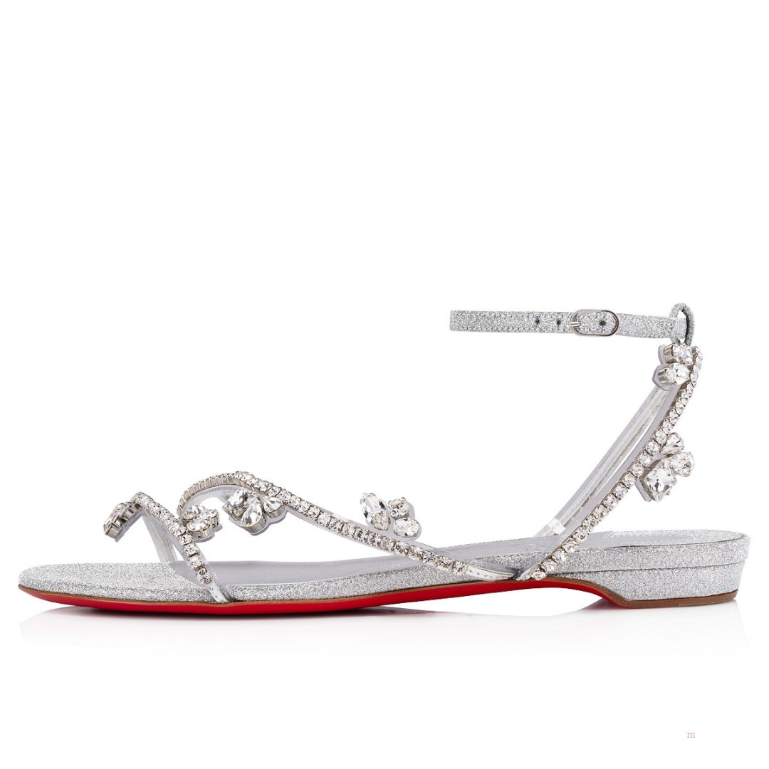 Christian Louboutin Joli Queenie Women's Sandals Silver | PQSDEK826