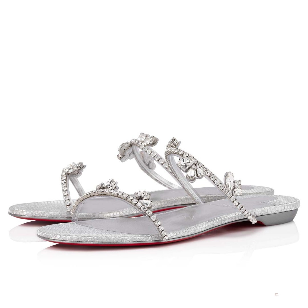 Christian Louboutin Just Queenie Women's Sandals Silver | HRGYQI564