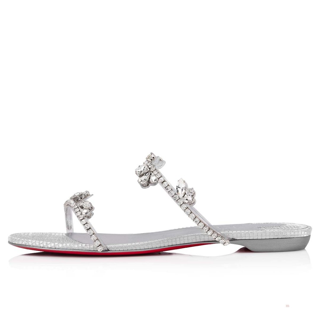 Christian Louboutin Just Queenie Women's Sandals Silver | HRGYQI564