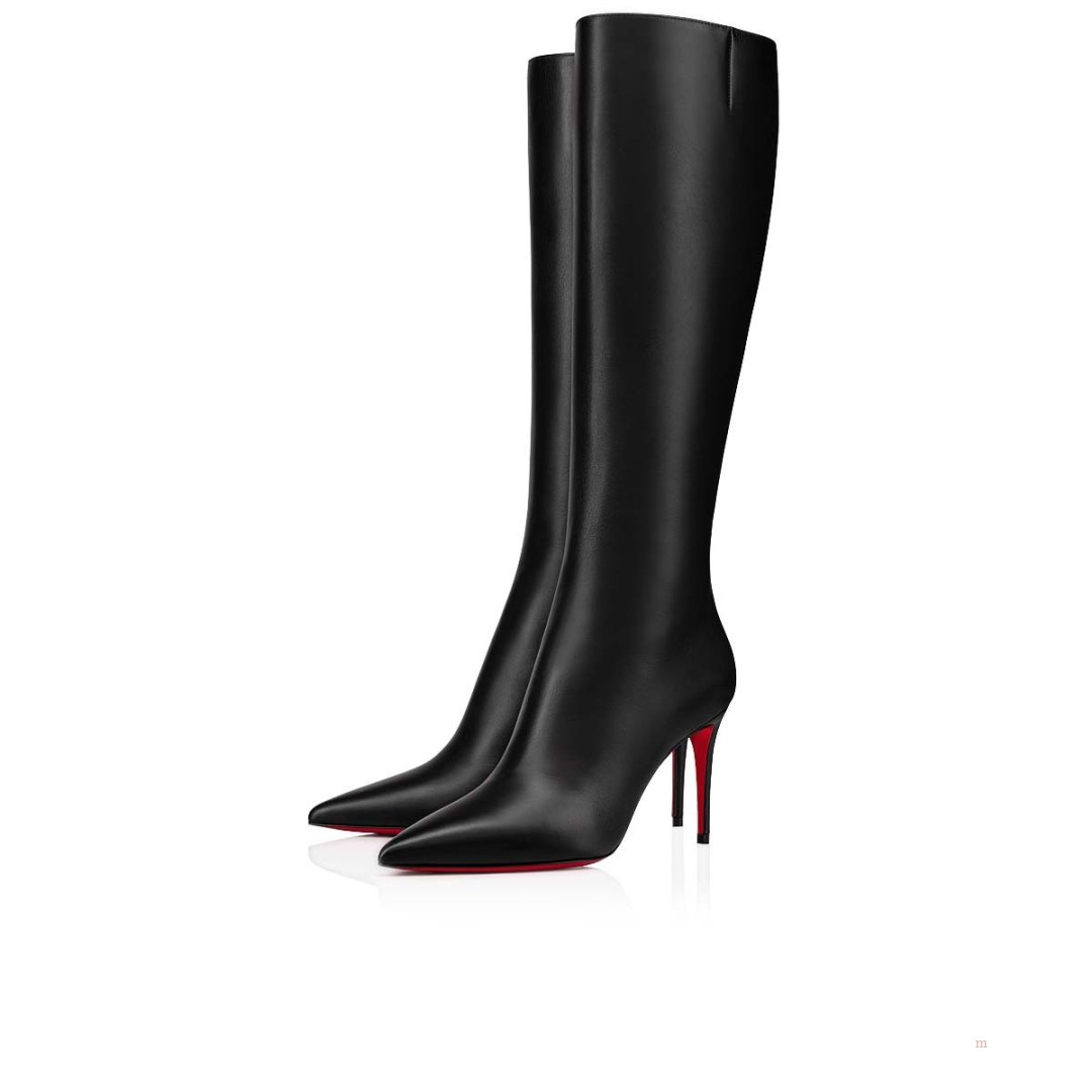 Christian Louboutin Kate Botta Women's Leather Boots Black | LWDSYM798