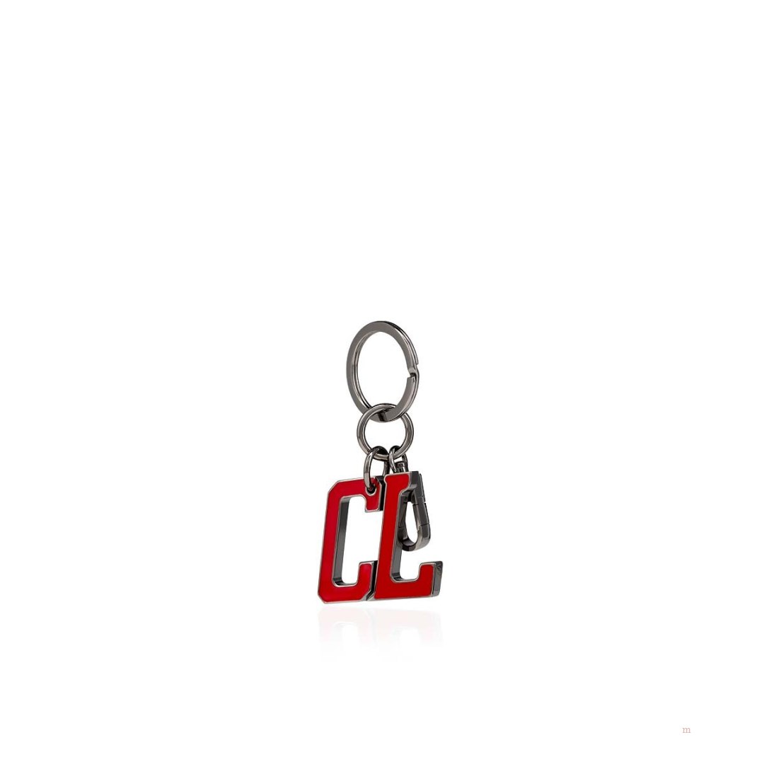 Christian Louboutin Keyring Happy Rui CL Logo Men's Keyring Black | HKFDYS364