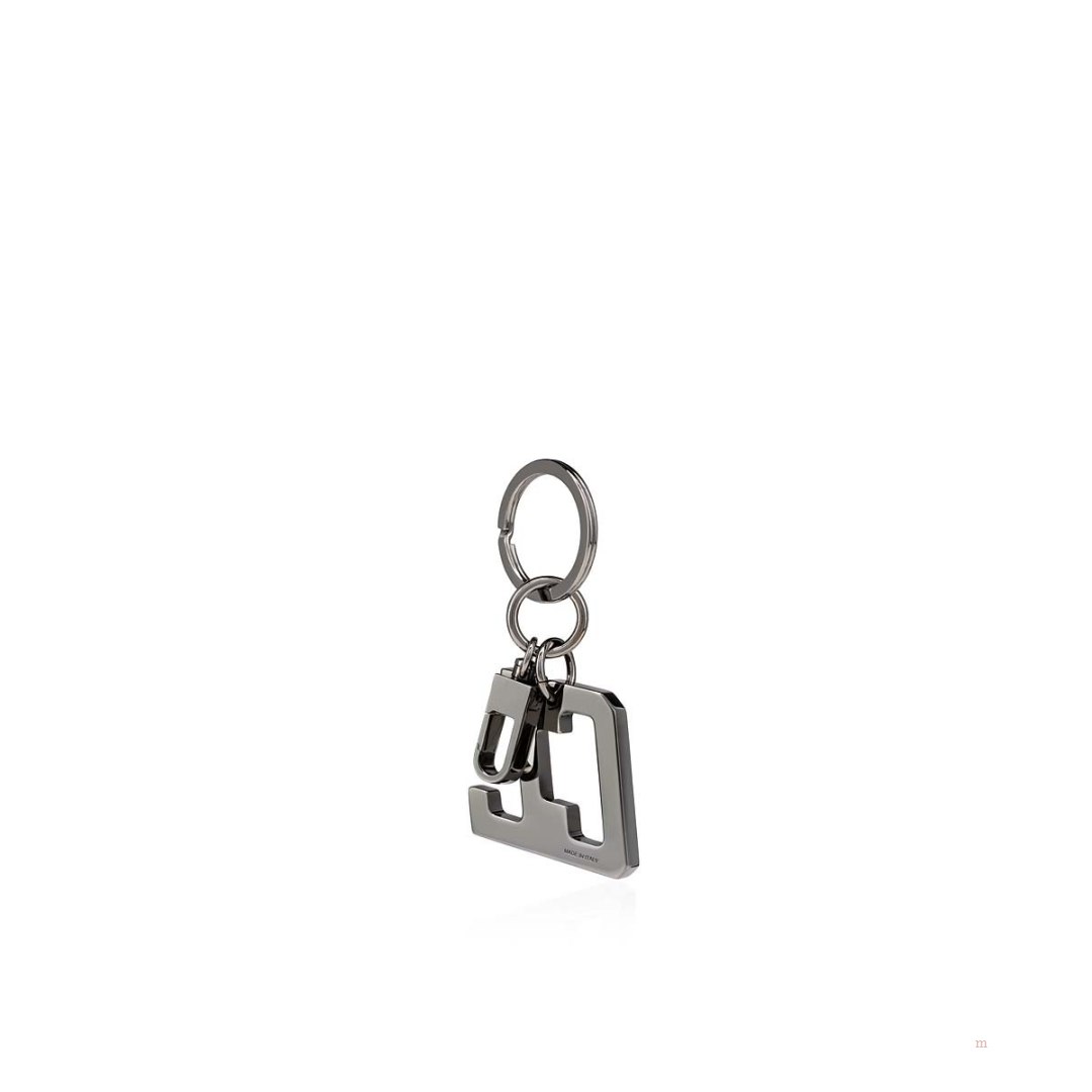 Christian Louboutin Keyring Happy Rui CL Logo Men's Keyring Black | HKFDYS364