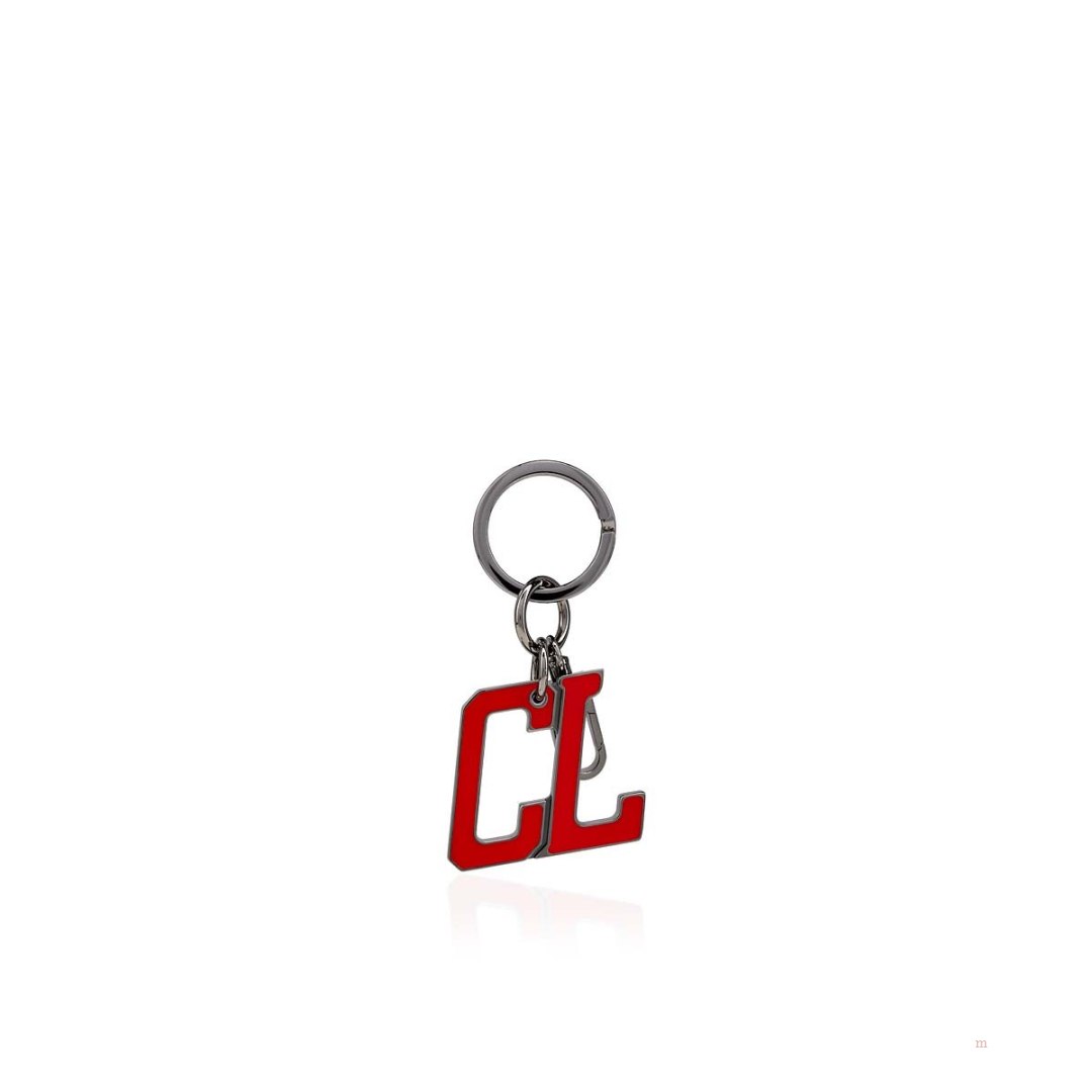 Christian Louboutin Keyring Happy Rui CL Logo Men\'s Keyring Black | HKFDYS364