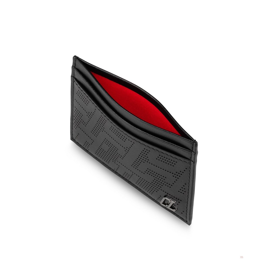 Christian Louboutin Kios card holder Men's Card Holder Black | GWDKOC062