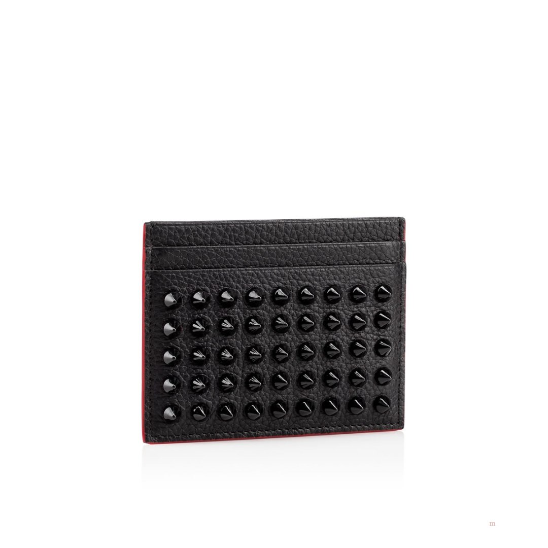 Christian Louboutin Kios card holder Men's Card Holder Black | OUNQBV172