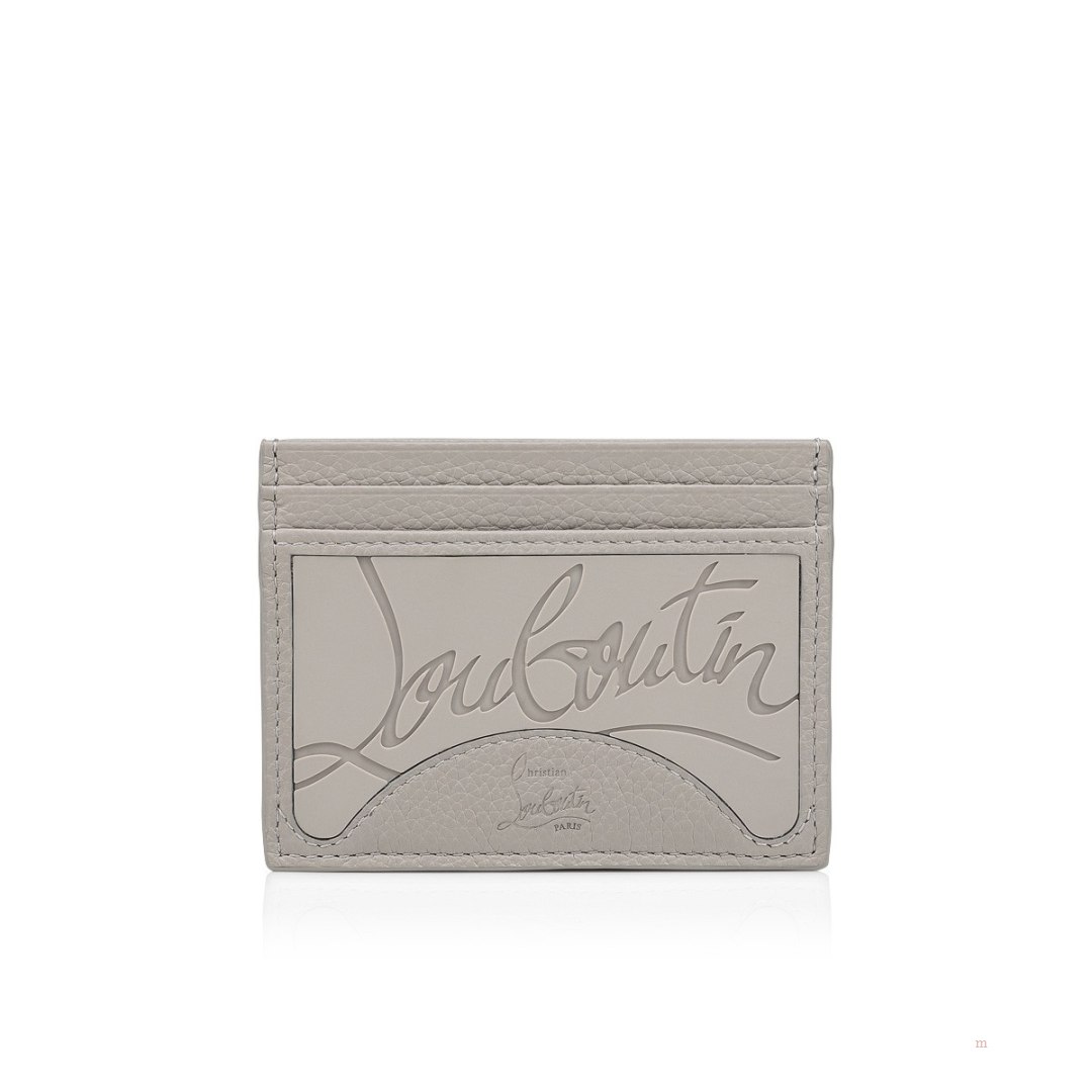 Christian Louboutin Kios card holder Men's Card Holder Grey | XTYUPD279