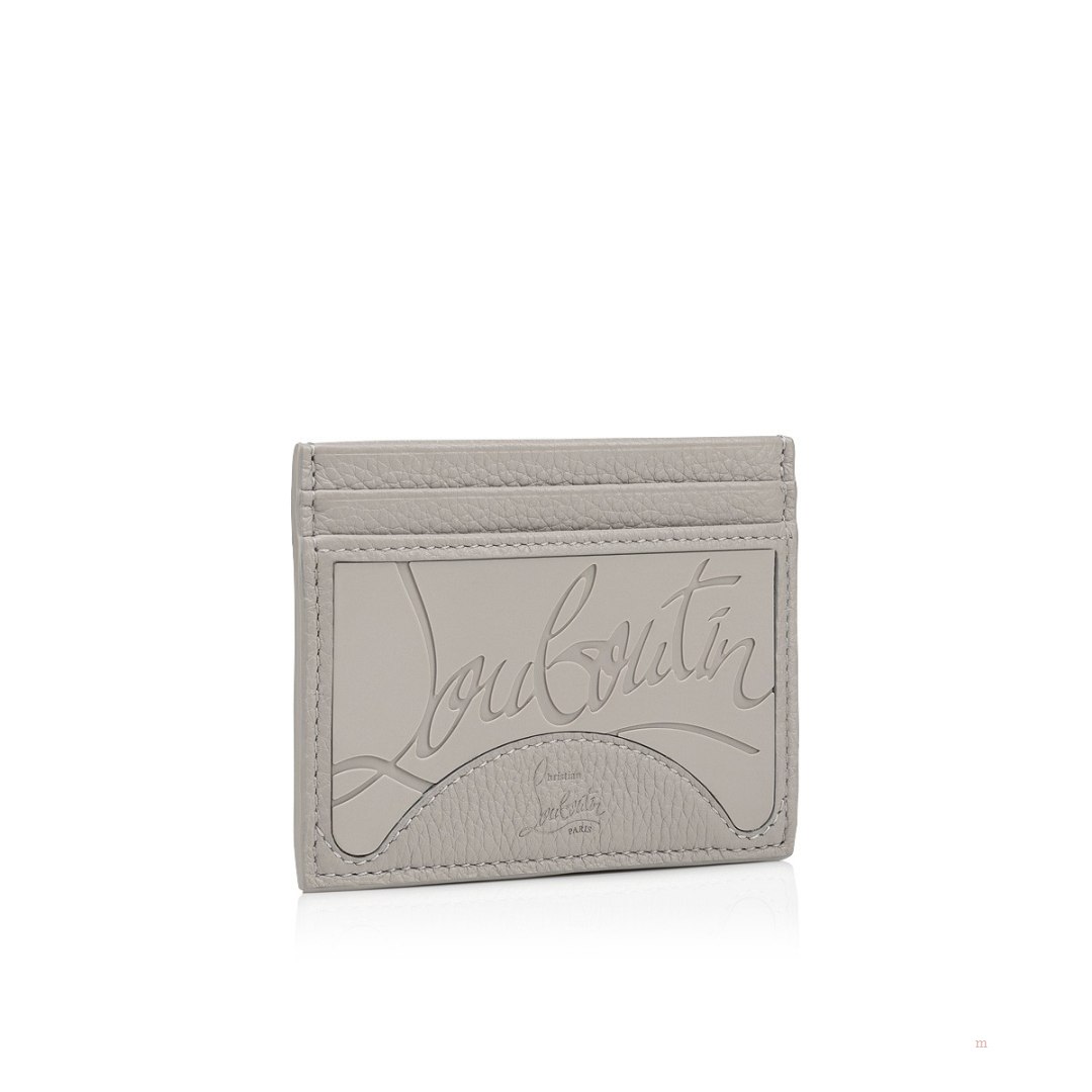 Christian Louboutin Kios card holder Men's Card Holder Grey | XTYUPD279