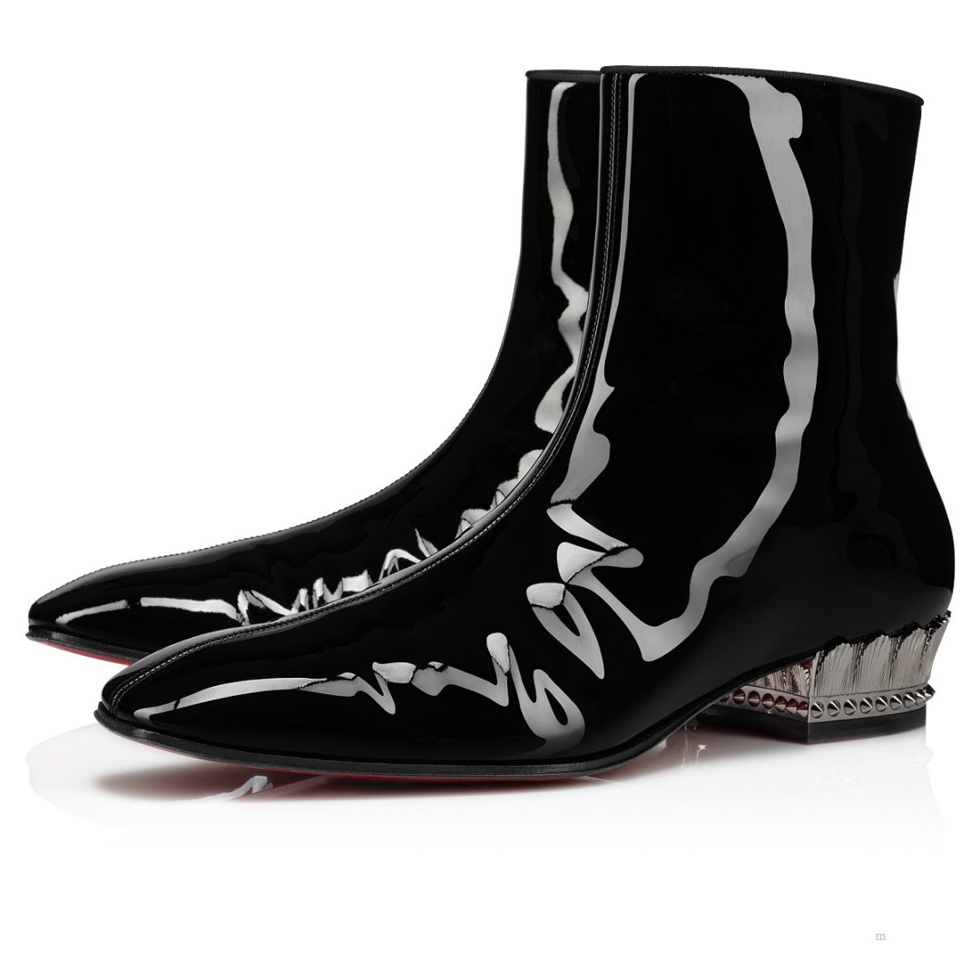 Christian Louboutin Lipsiboot Men\'s Leather Boots Black | DARNGZ903