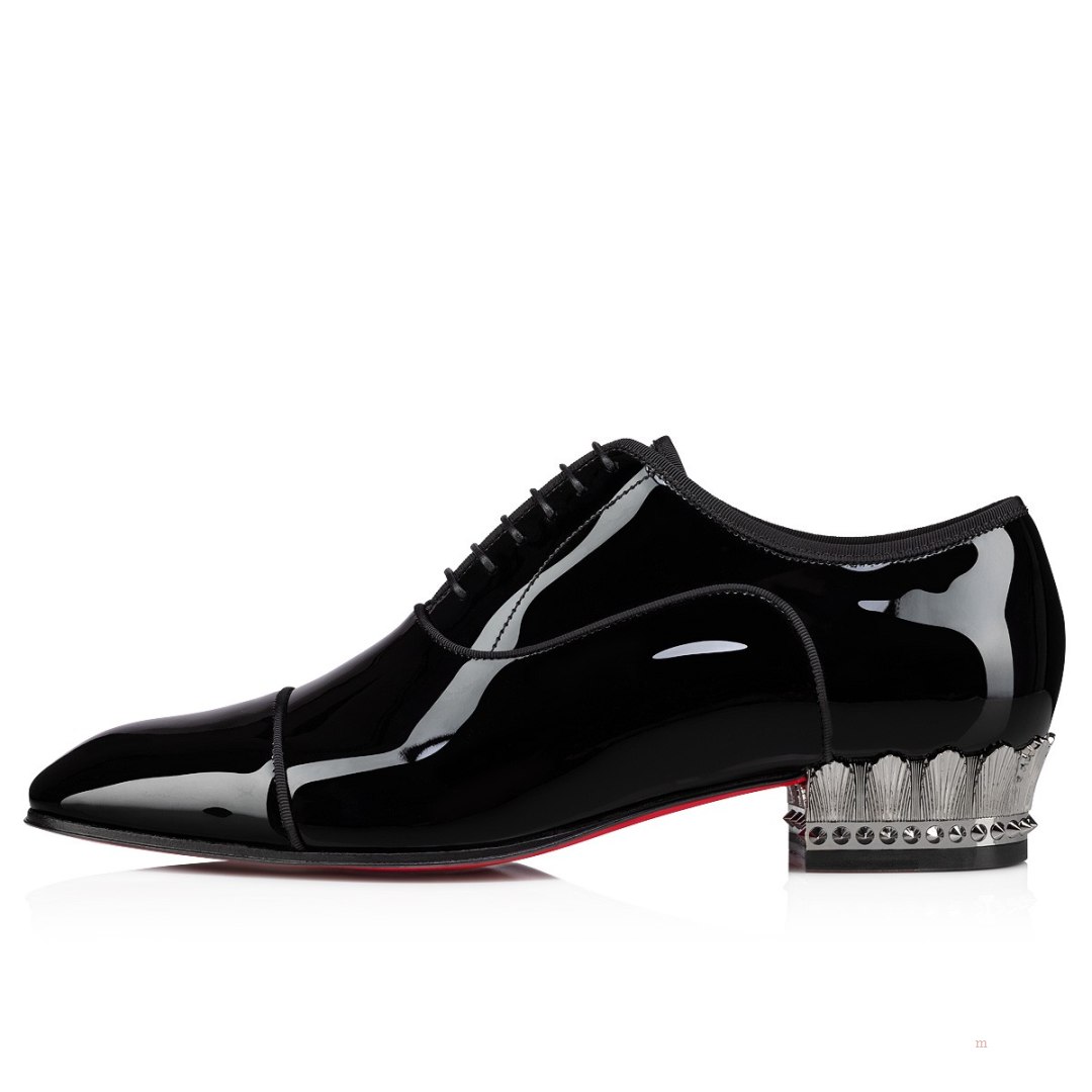 Christian Louboutin Lipsigreg Men's Lace Up Shoes Black | EDWRMB834