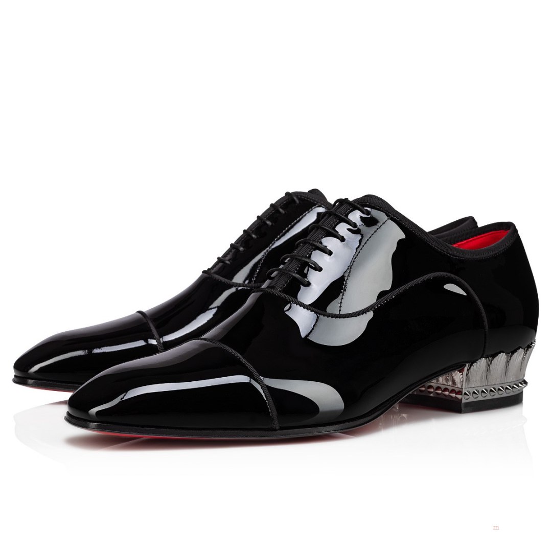 Christian Louboutin Lipsigreg Men\'s Lace Up Shoes Black | EDWRMB834