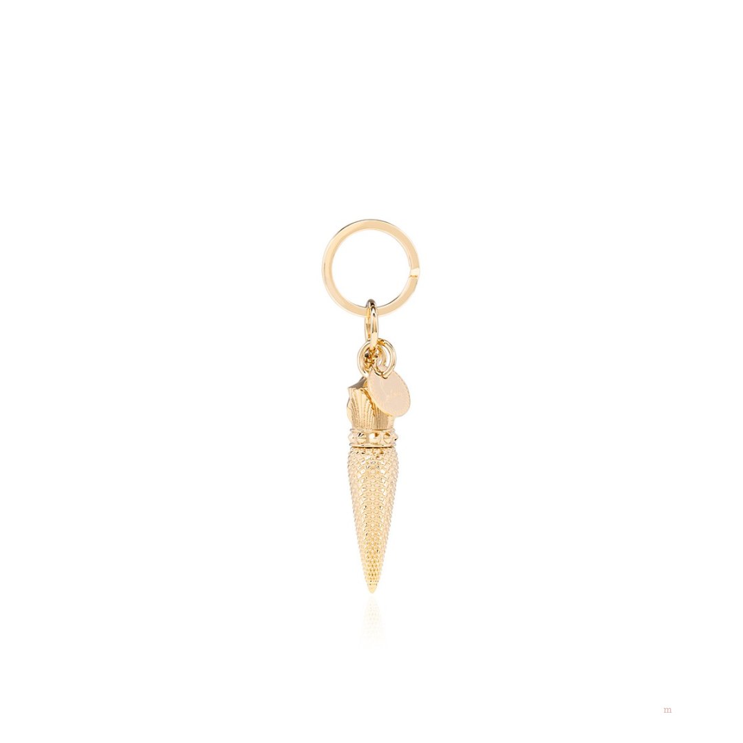 Christian Louboutin Lipstick keyring Women's Keyring Gold | ICKFOR874