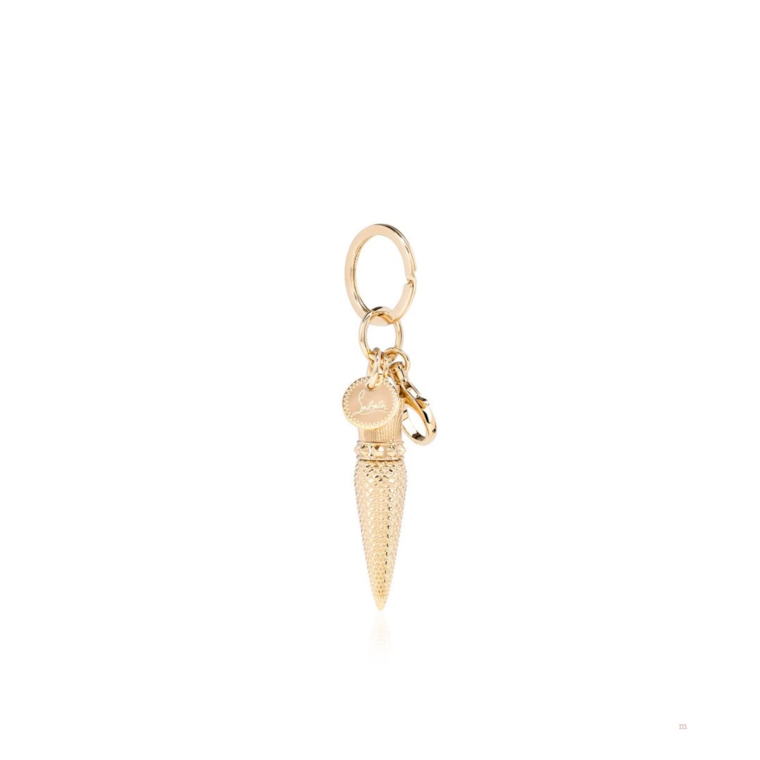 Christian Louboutin Lipstick keyring Women's Keyring Gold | ICKFOR874