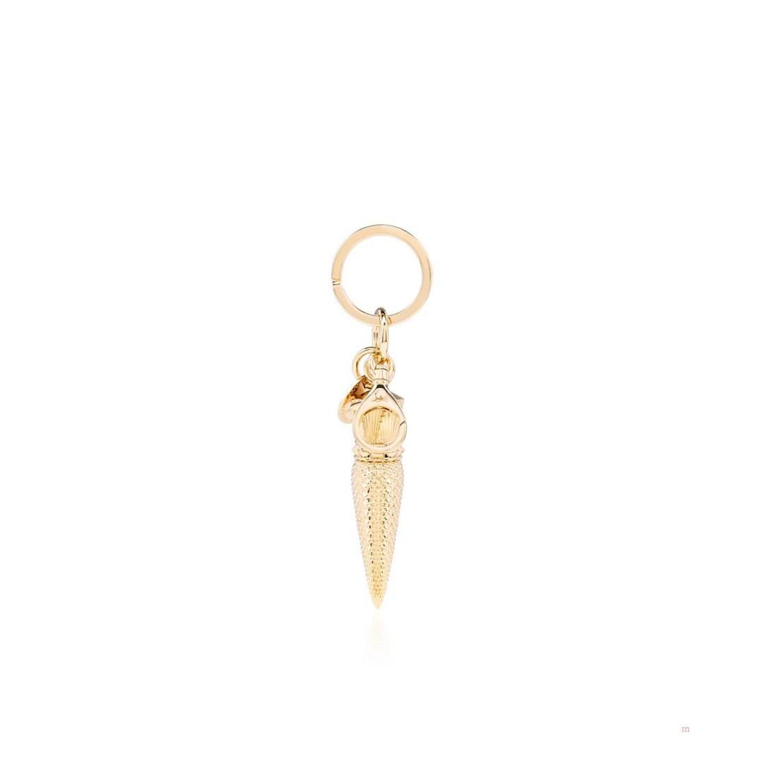 Christian Louboutin Lipstick keyring Women's Keyring Gold | ICKFOR874