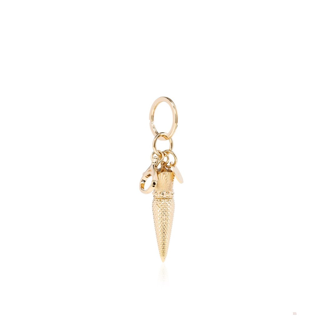 Christian Louboutin Lipstick keyring Women's Keyring Gold | ICKFOR874