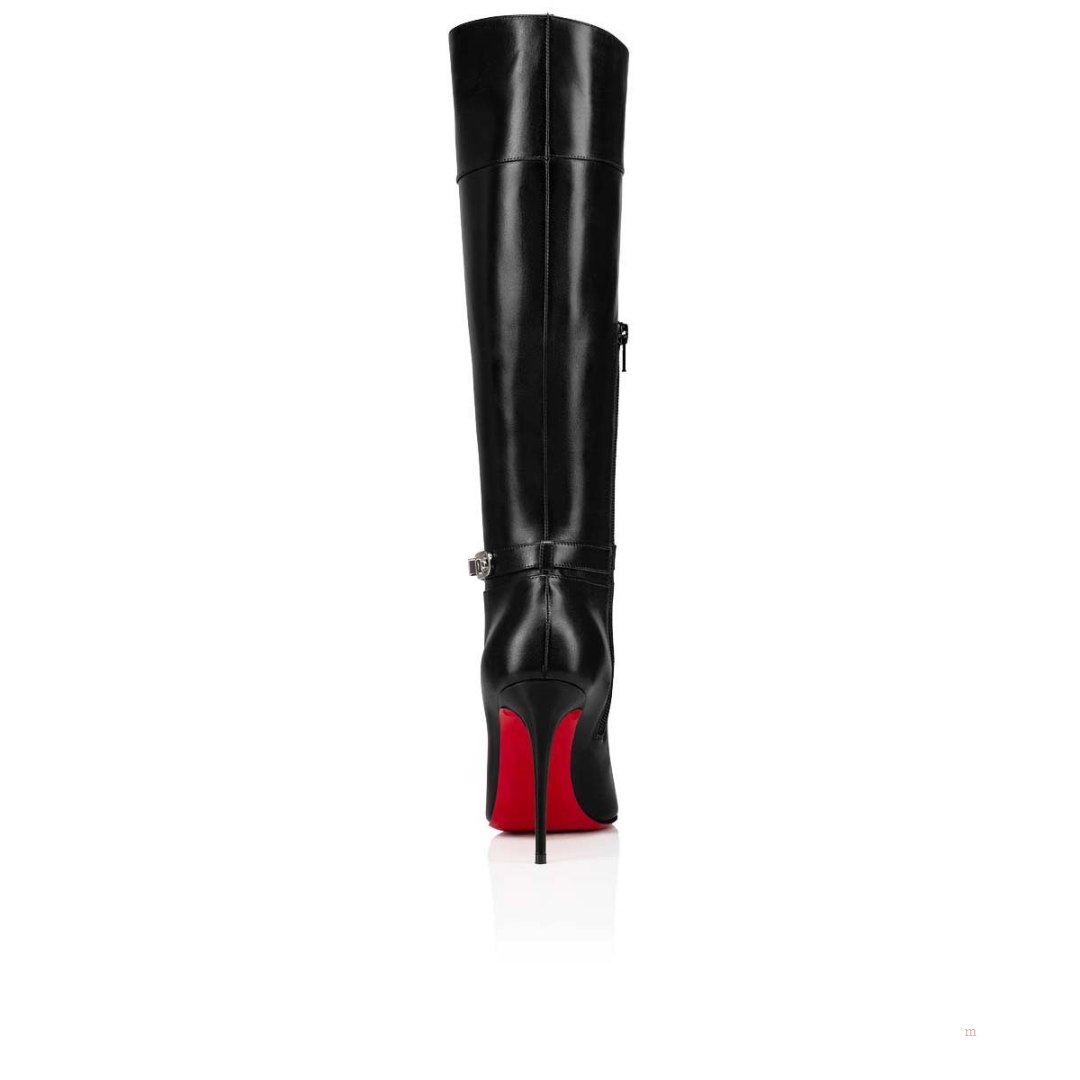 Christian Louboutin Lock Kate Botta Women's Leather Boots Black | DAOCWT104