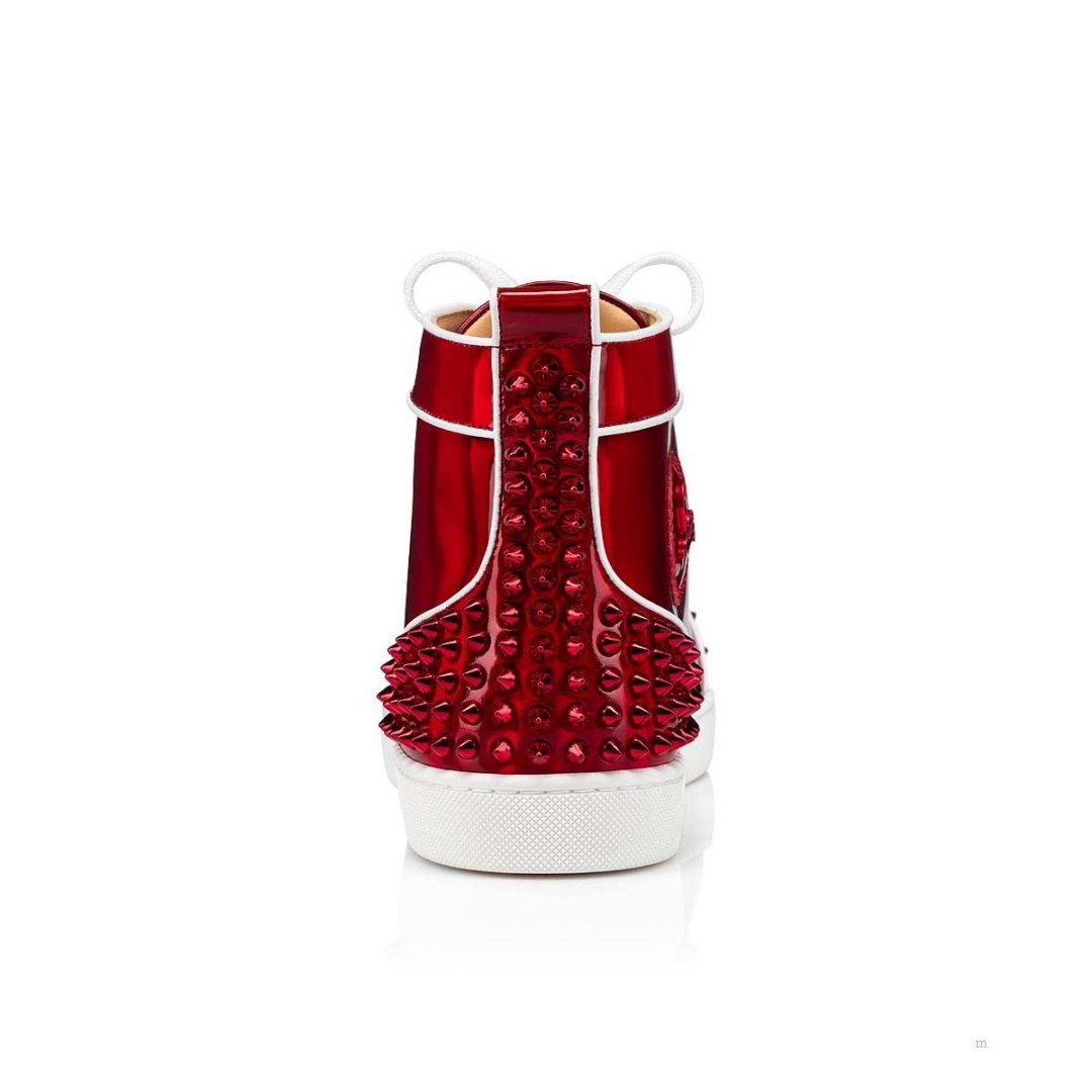 Christian Louboutin Lou Spikes 1 Men's High Top Sneakers Red | PHBEJV802