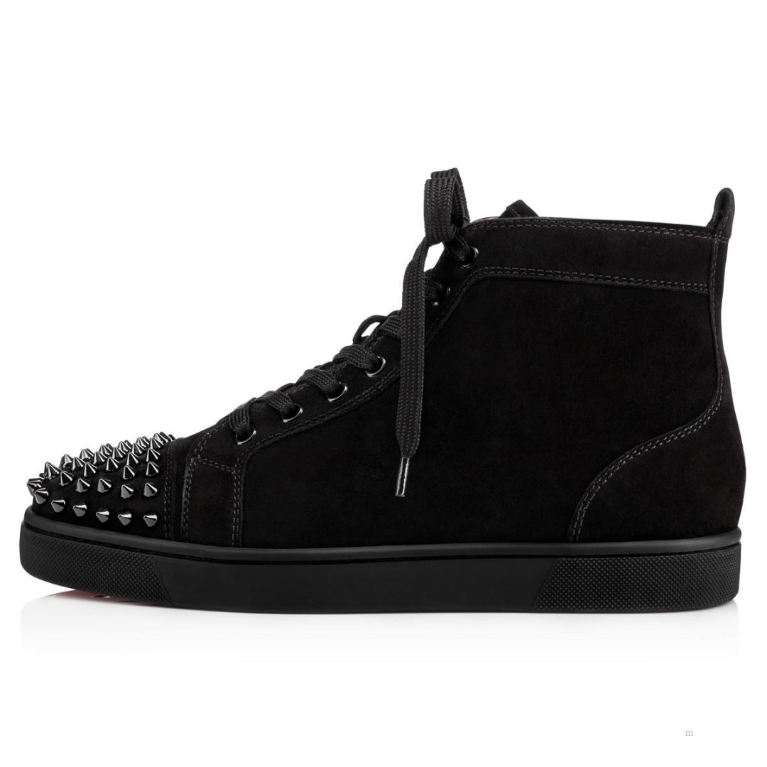 Christian Louboutin Lou Spikes Men's Sneakers Black | FQTCBS590