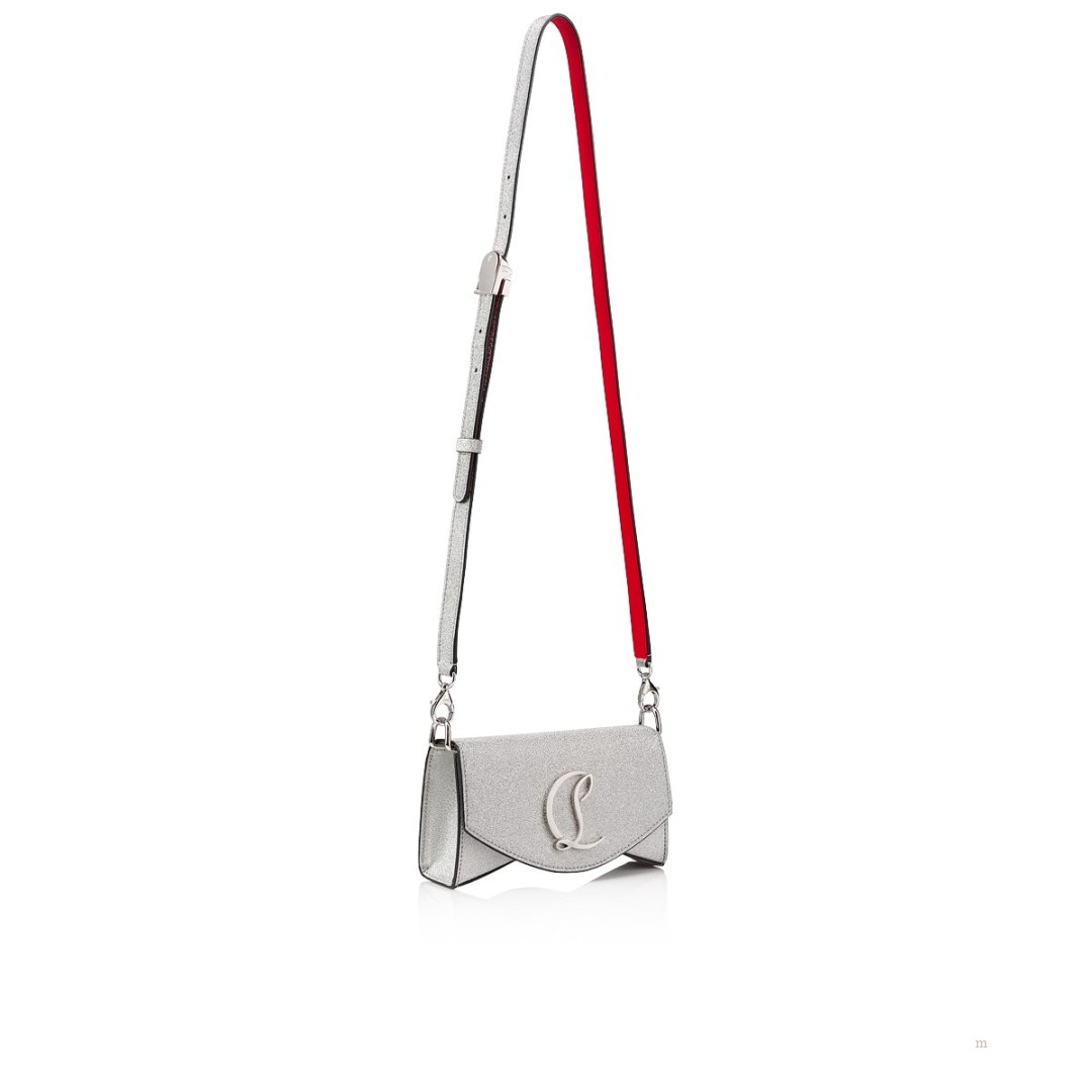 Christian Louboutin Loubi54 Crossbody small Women's Crossbody Bag Silver | ZAWYLK216