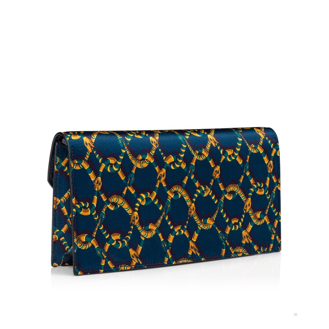 Christian Louboutin Loubi54 Women's Clutch Bag Blue | PRVKQF823