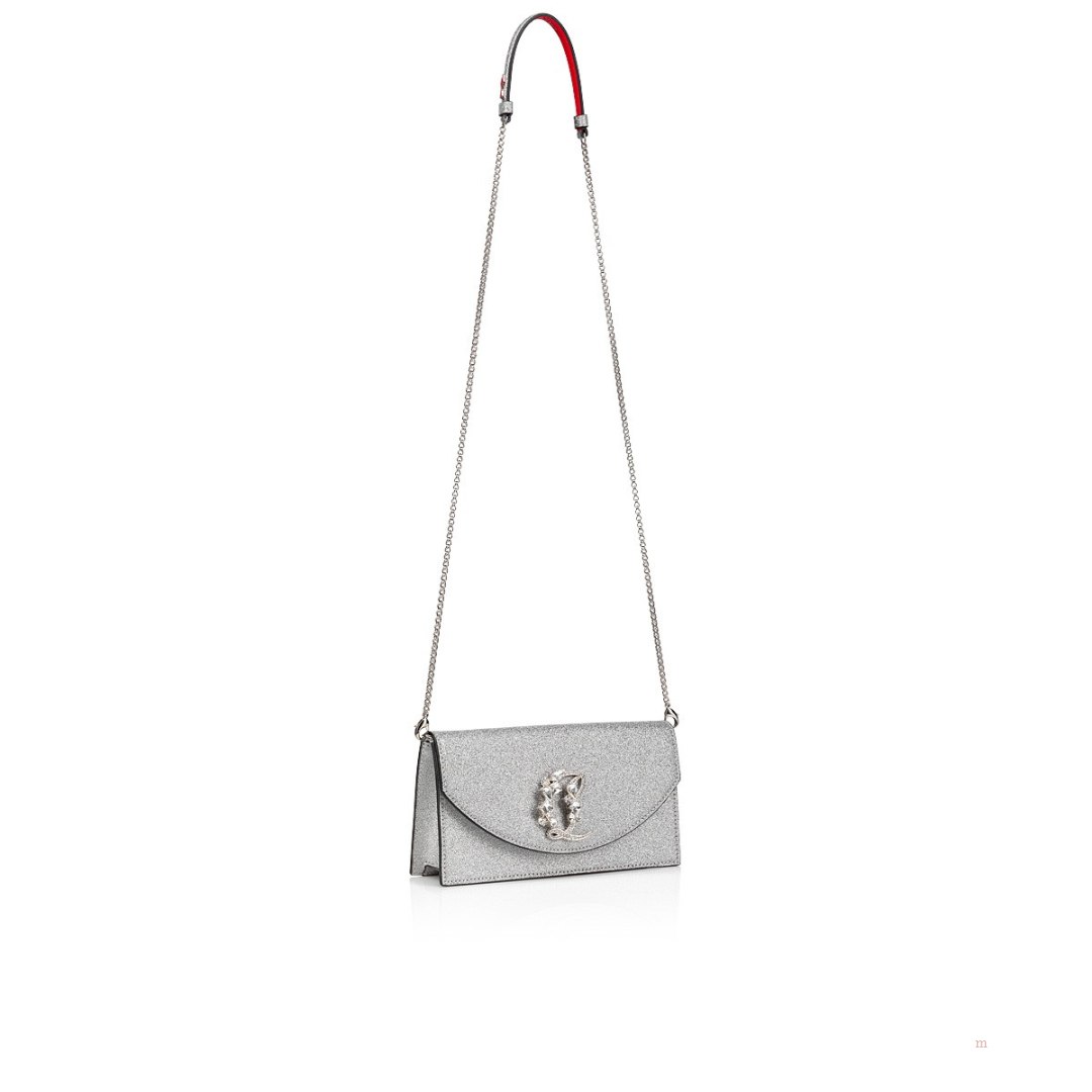 Christian Louboutin Loubi54 Women's Clutch Bag Silver | RYJFCV086